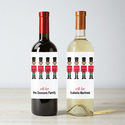 Nutcracker Soldiers Personalized Wine Labels (Set of 12)