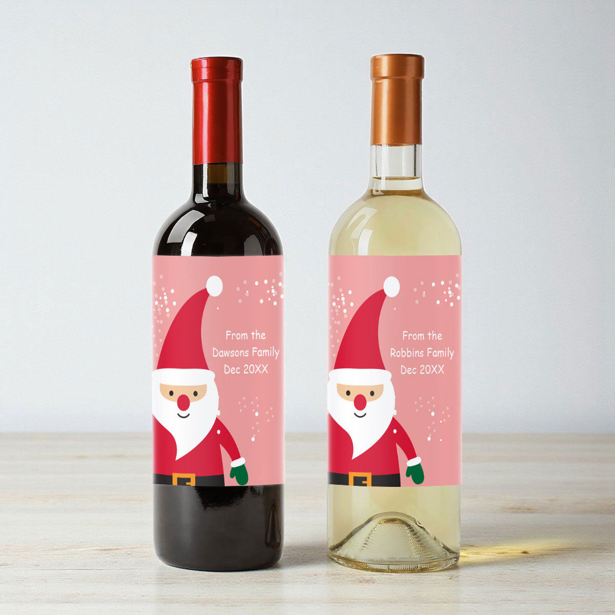 Santa Claus Personalized Wine Labels (Set of 12)