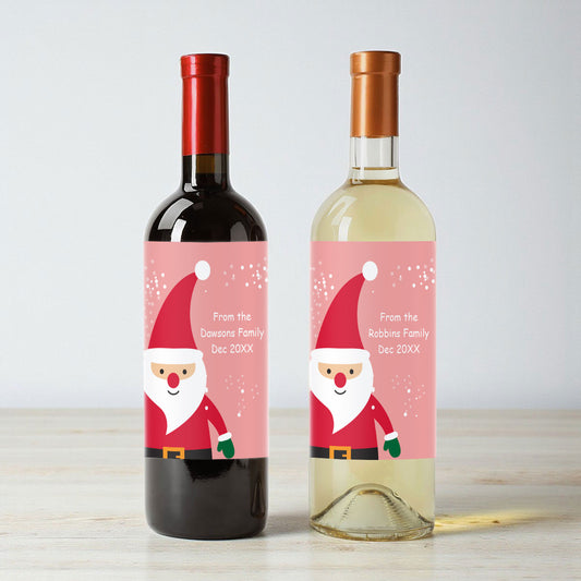 Santa Claus Personalized Wine Labels (Set of 12)