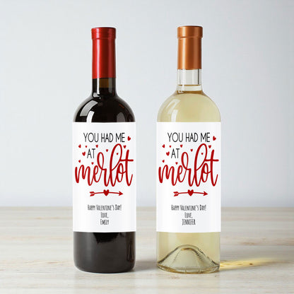 You Had Me At Merlot Personalized Wine Labels (Set of 12)