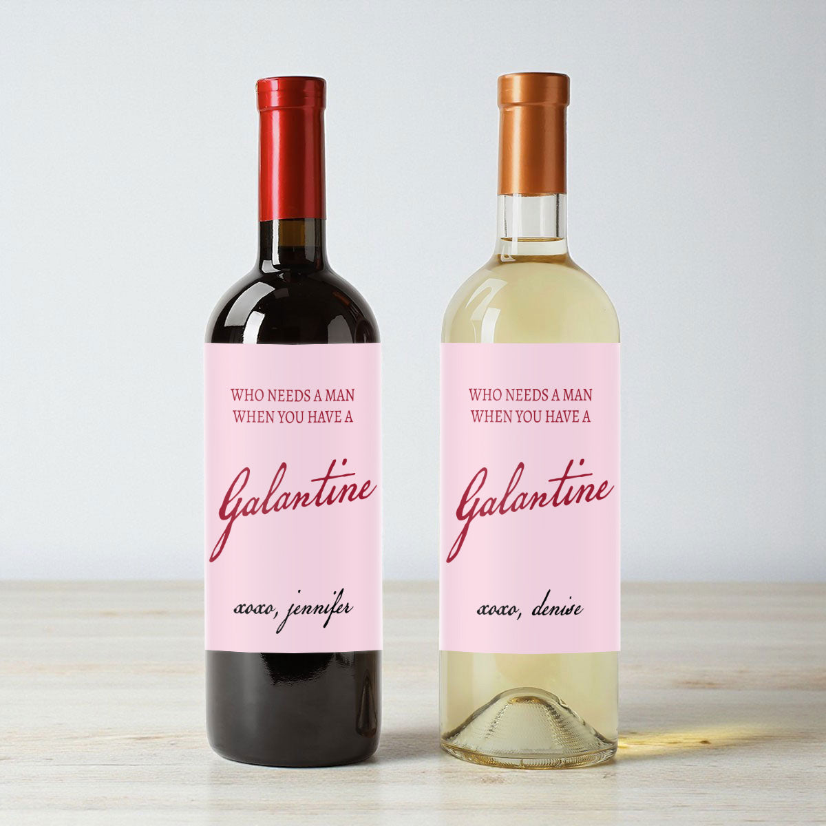Who Needs A Man When You Have A Galantine Personalized Wine Labels (Set of 12)