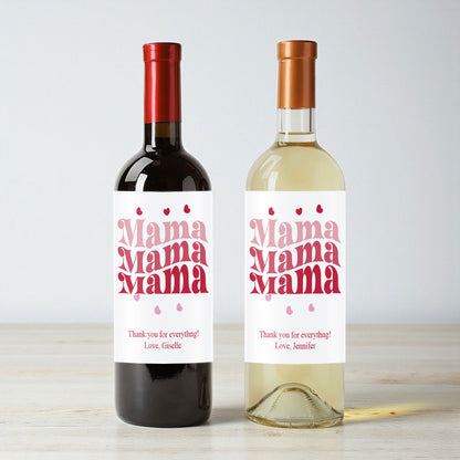 Mama Personalized Wine Labels (Set of 12)