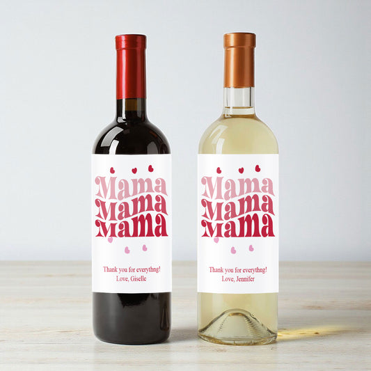 Mama Personalized Wine Labels (Set of 12)