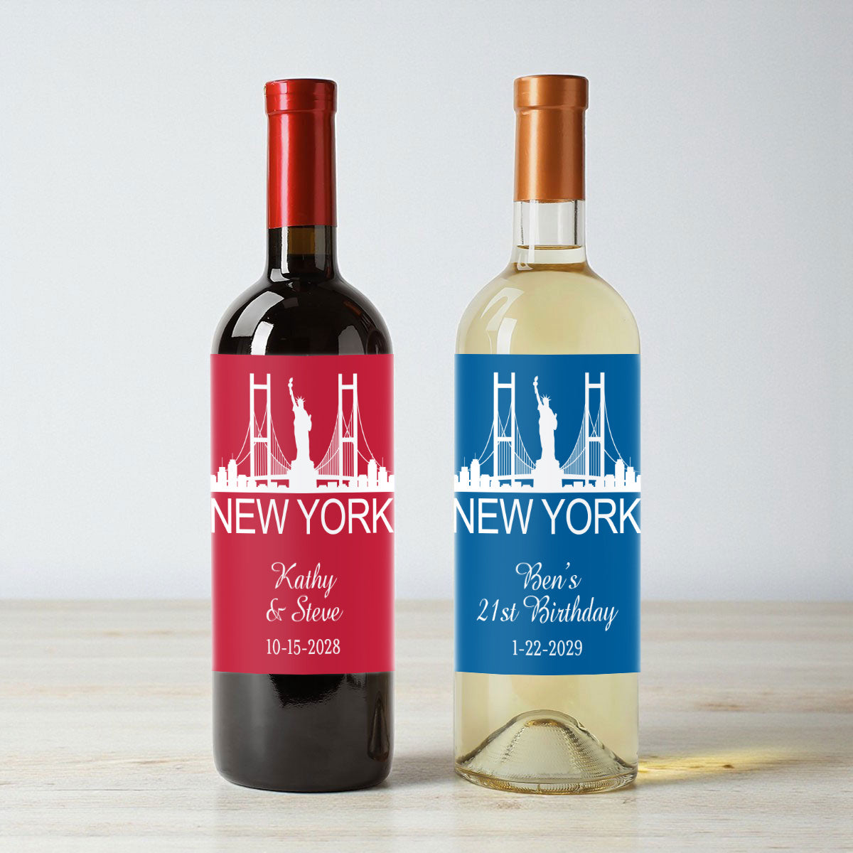 New York Personalized Wine Labels (Set of 12)