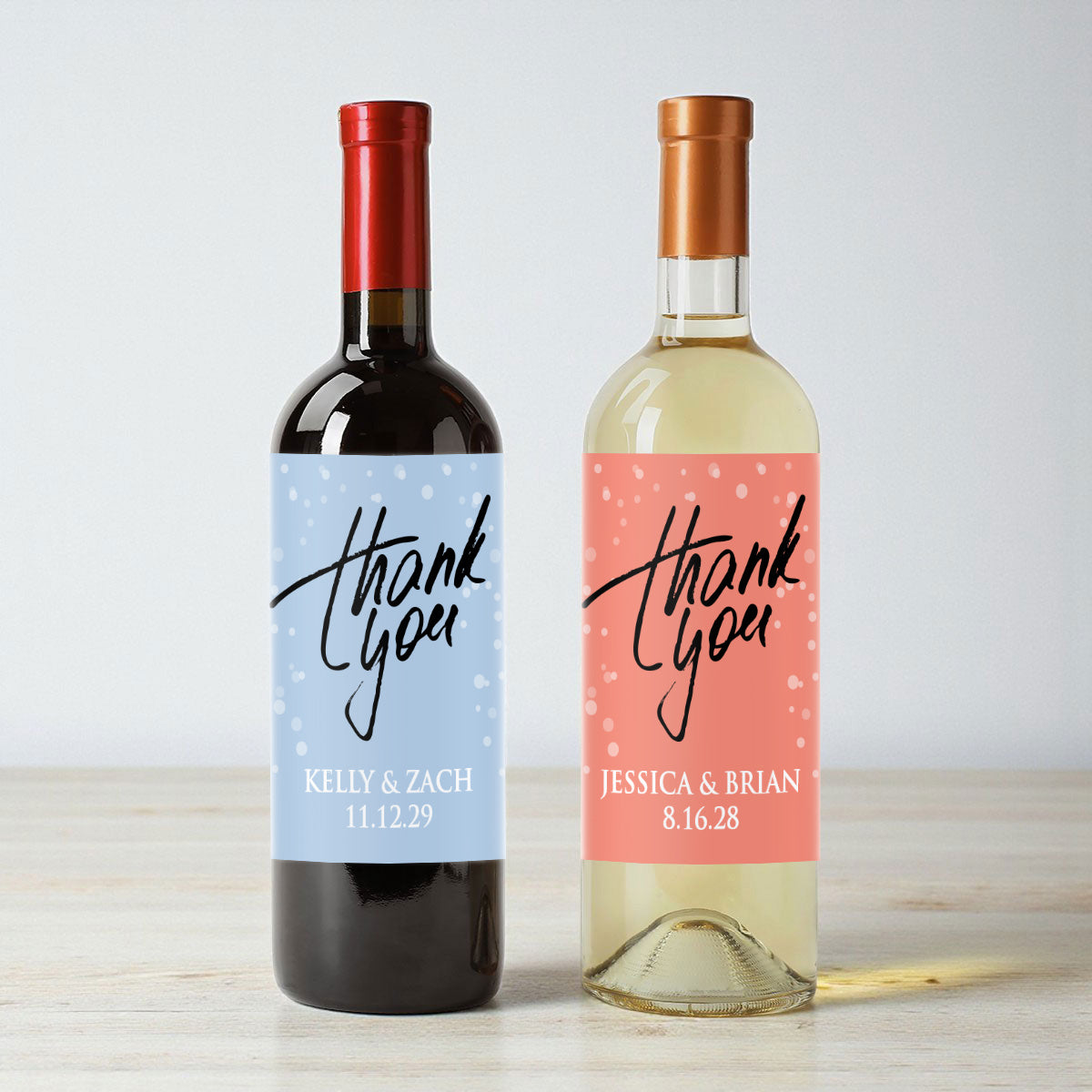 Thank You Personalized Wine Labels (Set of 12)