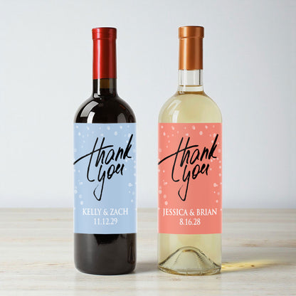 Thank You Personalized Wine Labels (Set of 12)