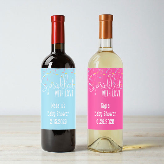 Sprinkled With Love Personalized Wine Labels (Set of 12)