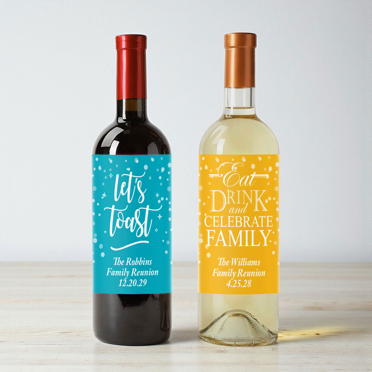 Family Reunion Personalized Wine Labels (Set of 12)