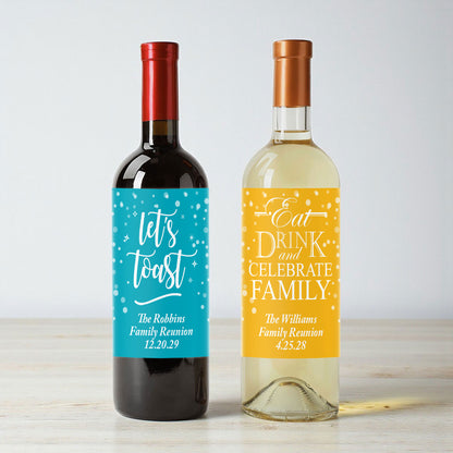Family Reunion Personalized Wine Labels (Set of 12)