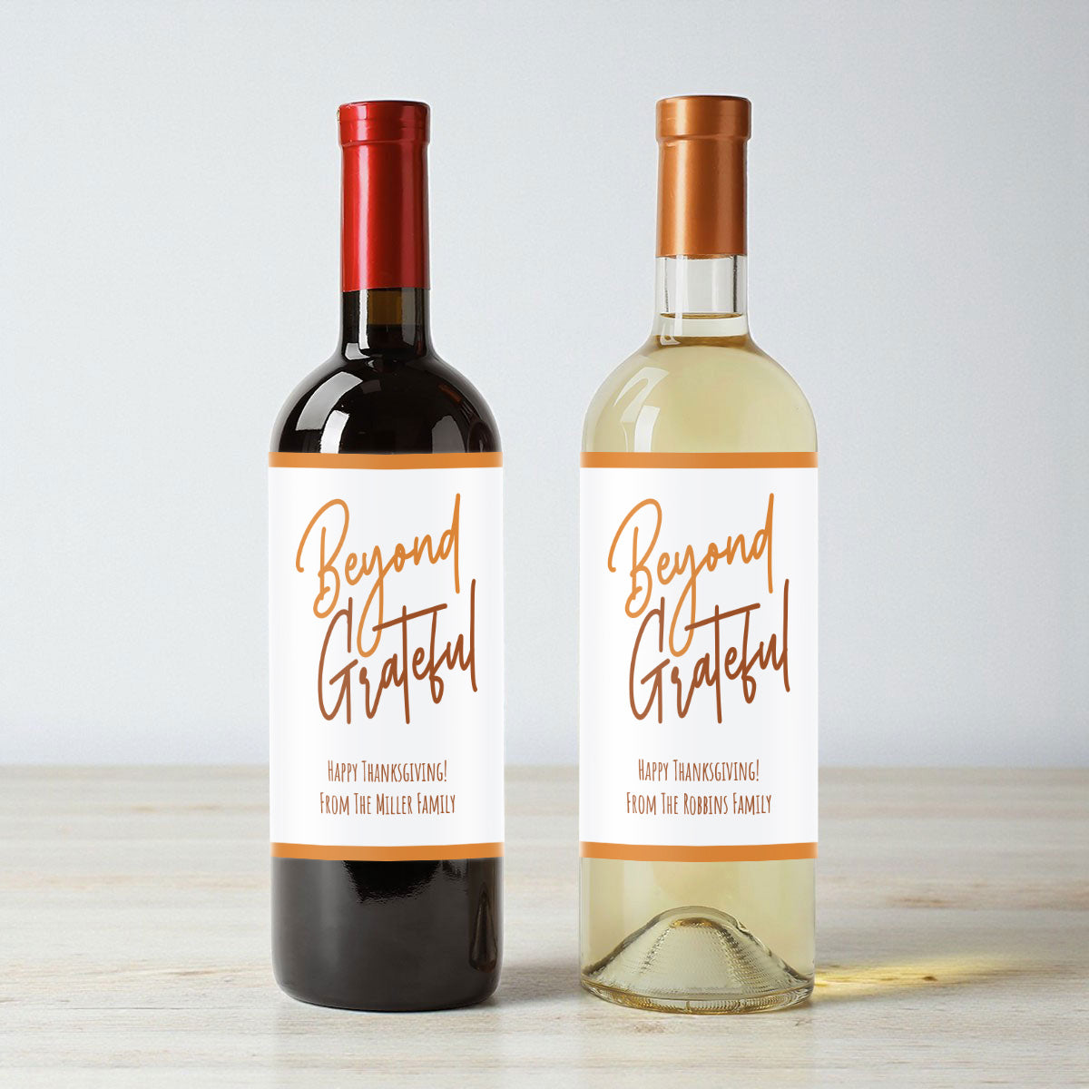 Beyond Grateful Personalized Wine Labels (Set of 12)