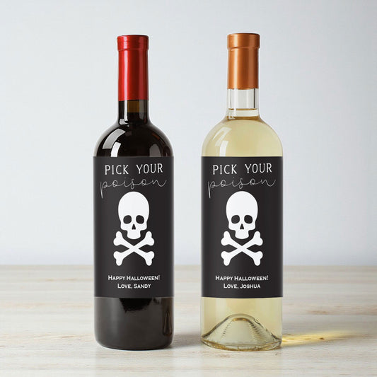 Pick Your Poison Personalized Wine Labels (Set of 12)