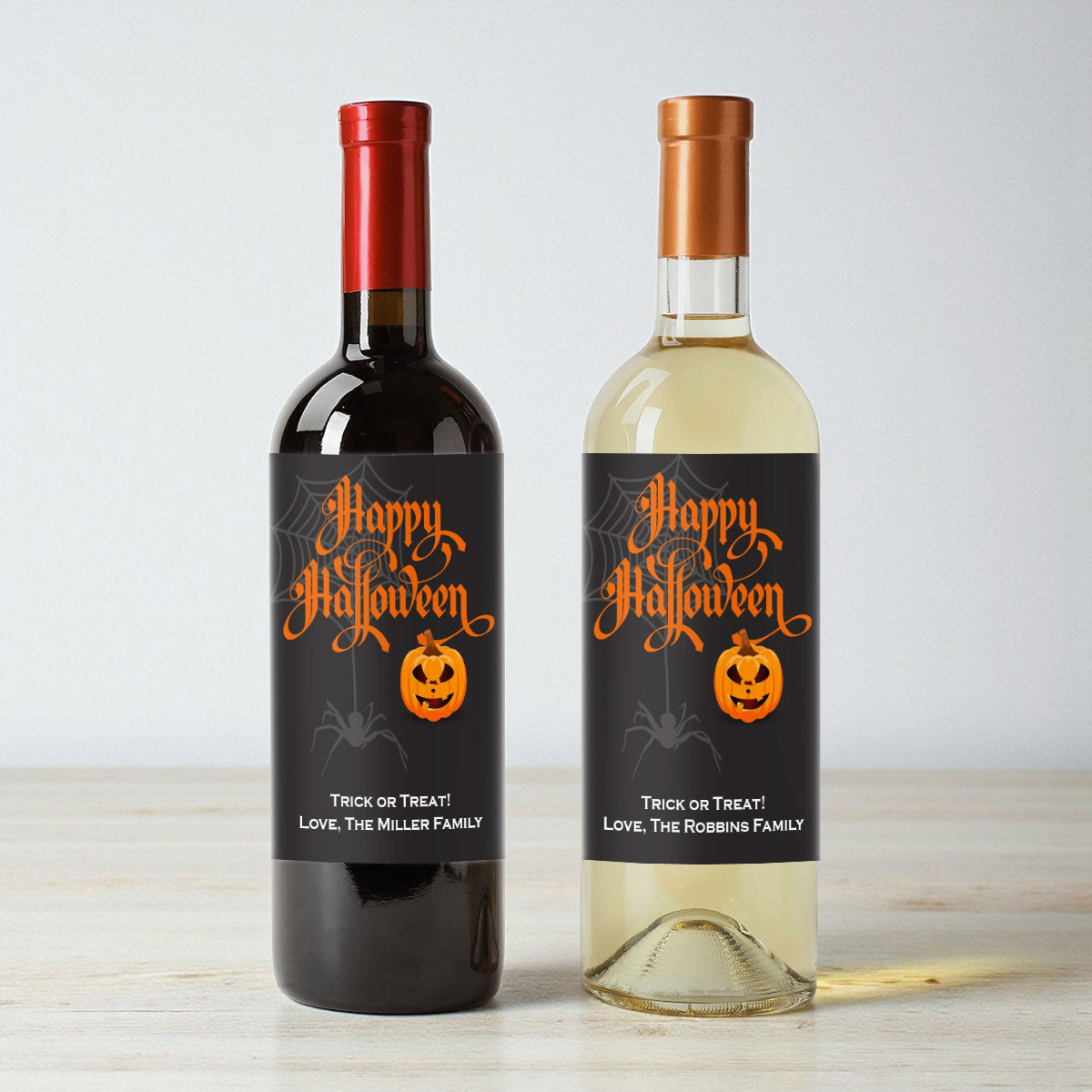 Happy Halloween Personalized Wine Labels (Set of 12)