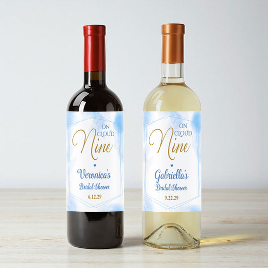 On Cloud Nine Personalized Wine Labels (Set of 12)