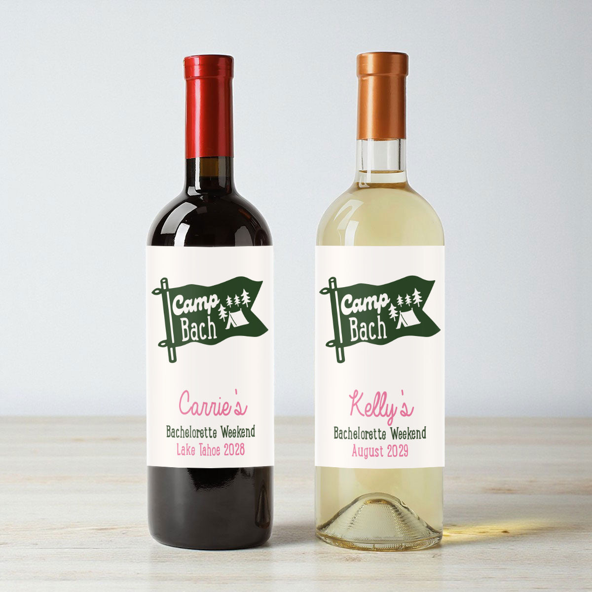 Camp Bach Personalized Wine Labels (Set of 12)