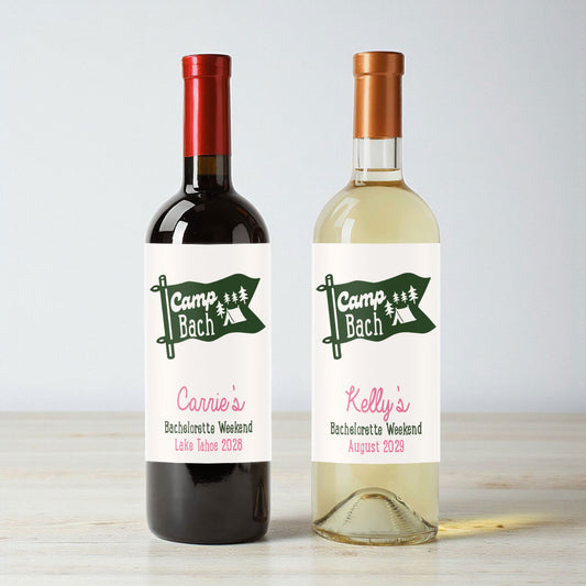 Camp Bach Personalized Wine Labels (Set of 12)