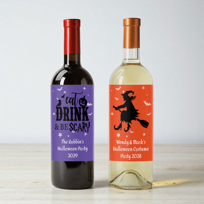 Halloween Personalized Wine Labels (Set of 12)