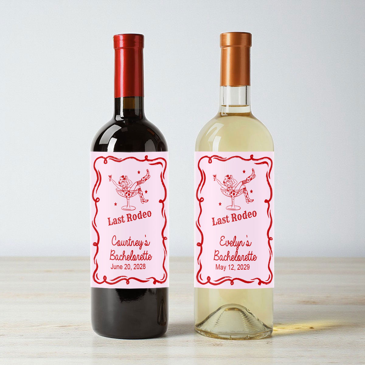 Last Rodeo Personalized Wine Labels (Set of 12)
