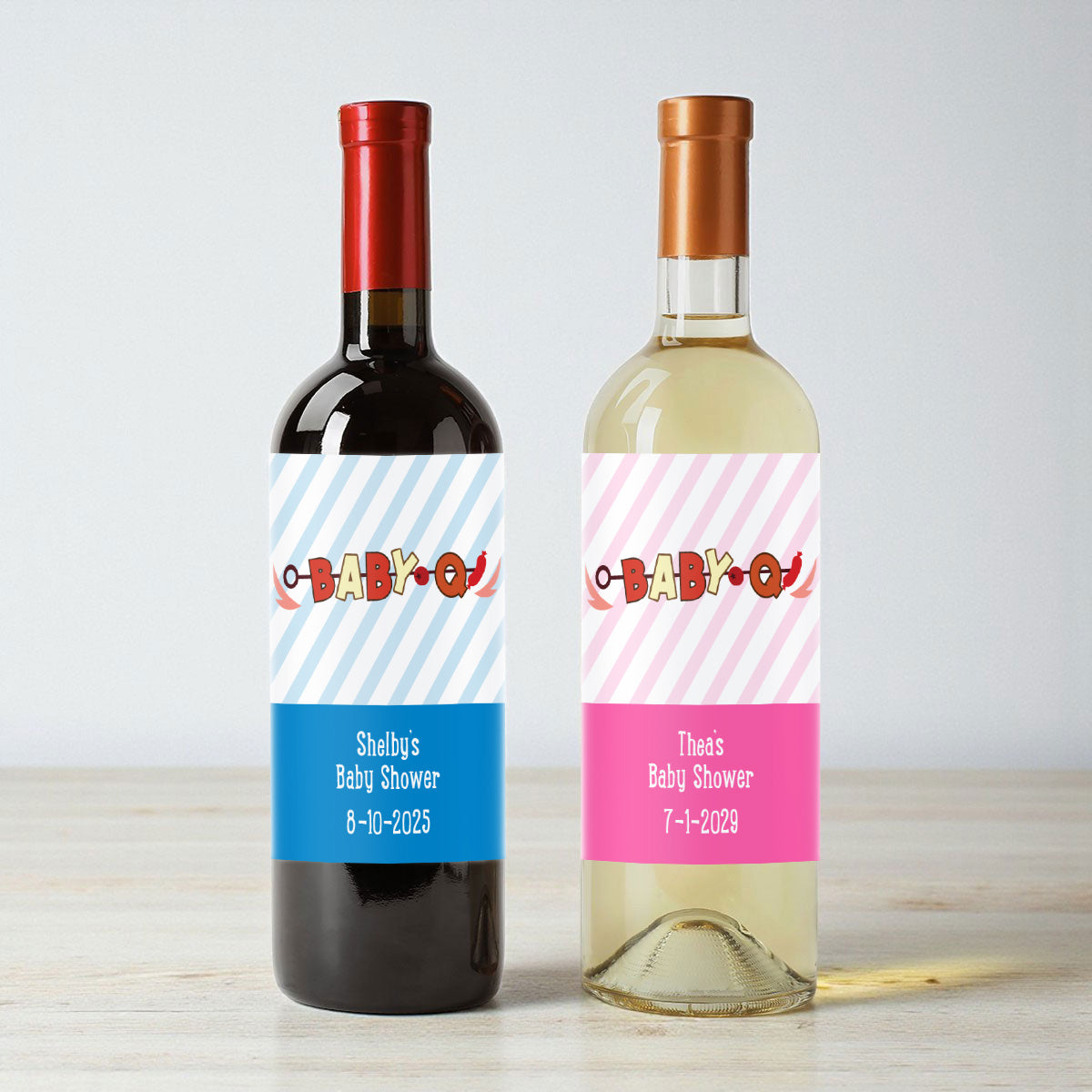 Baby-Q Personalized Wine Labels (Set of 12)