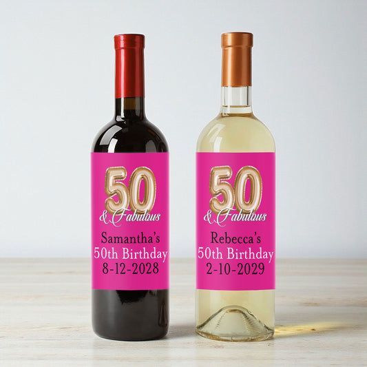 Age & Fabulous Personalized Wine Labels (Set of 12)