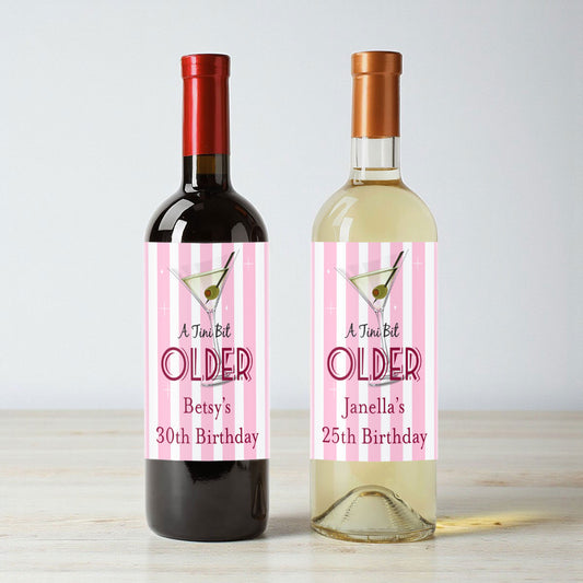 A Tini Bit Older Personalized Wine Labels (Set of 12)