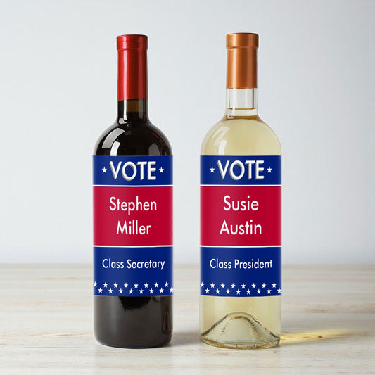 Vote Election Personalized Wine Labels (Set of 12)