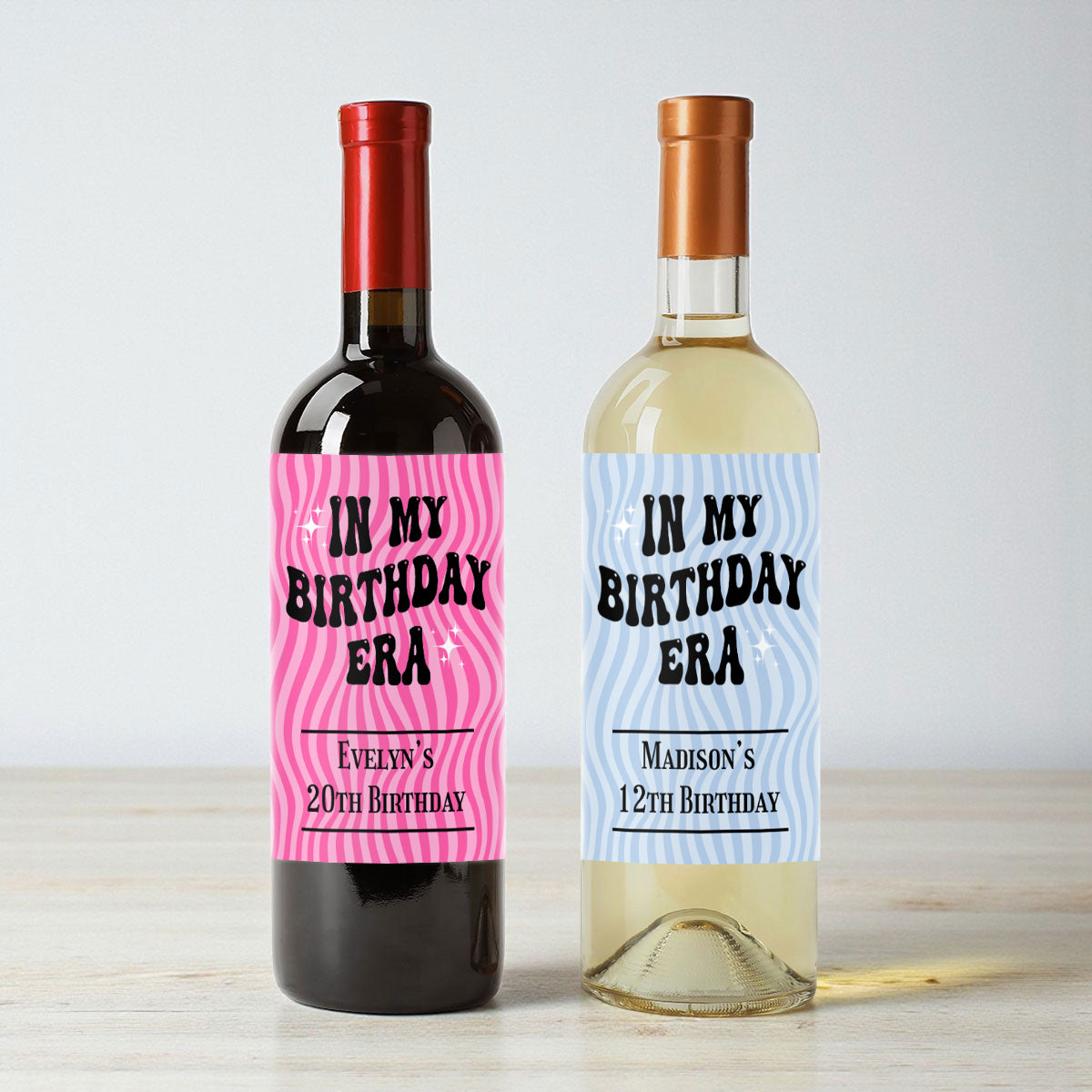 In My Birthday Era Personalized Wine Labels (Set of 12)