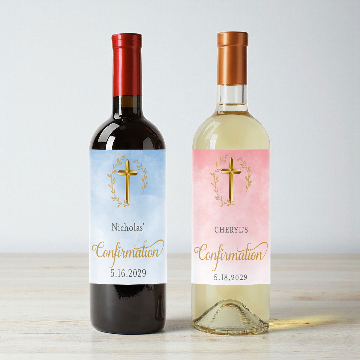 Confirmation Personalized Wine Labels (Set of 12)