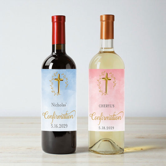 Confirmation Personalized Wine Labels (Set of 12)