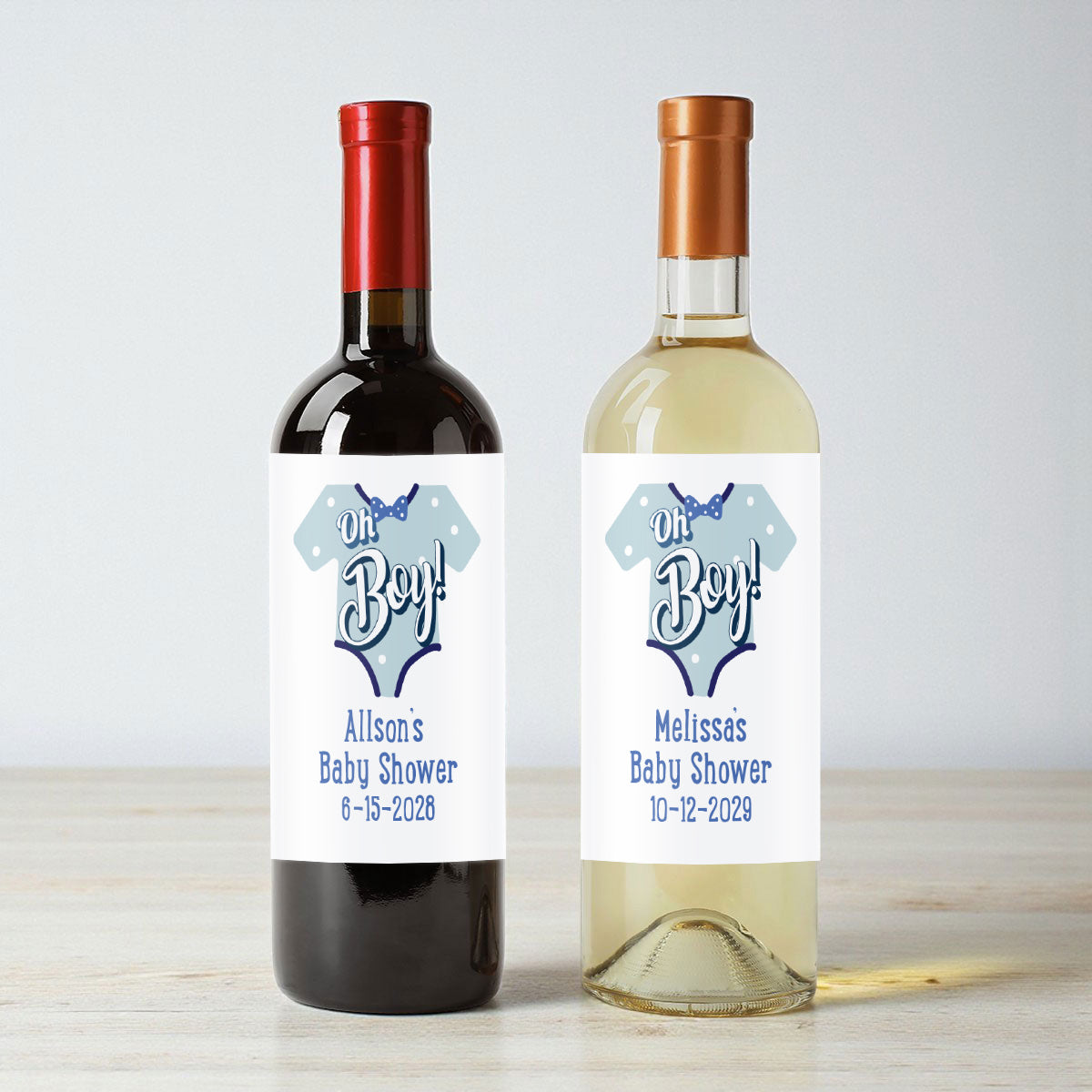 Oh Boy Personalized Wine Labels (Set of 12)