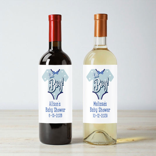 Oh Boy Personalized Wine Labels (Set of 12)