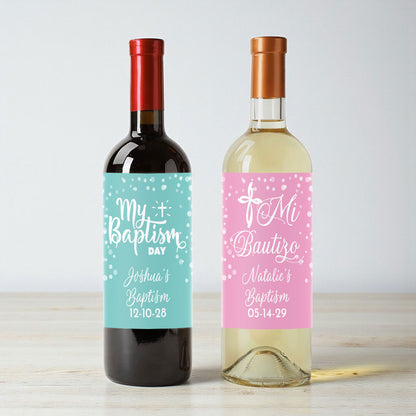 Baptism Personalized Wine Labels (Set of 12)
