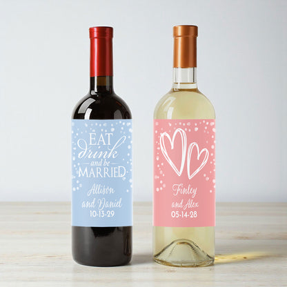 Wedding Personalized Wine Labels (Set of 12)