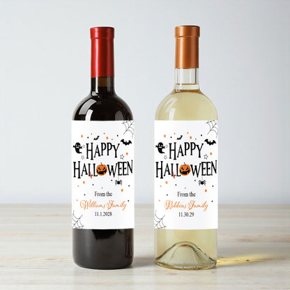 Happy Halloween Personalized Wine Labels (Set of 12)