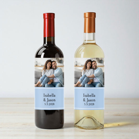 Classic Photo Personalized Wine Labels (Set of 12)