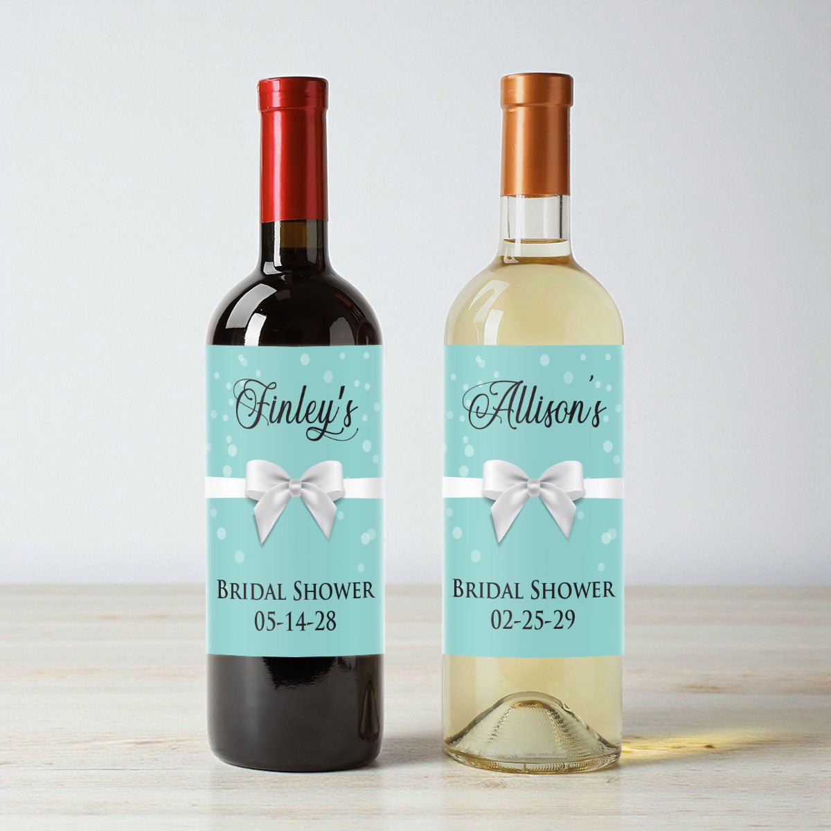 Tiffany Bow Personalized Wine Labels (Set of 12)