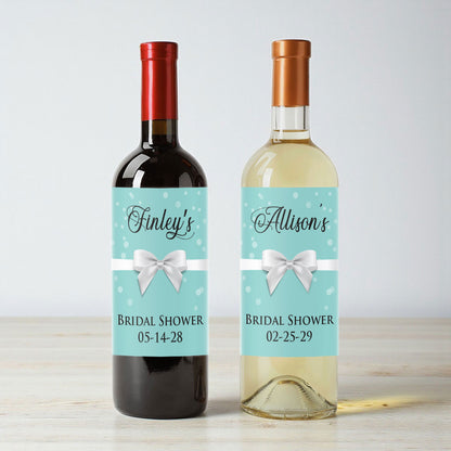 Tiffany Bow Personalized Wine Labels (Set of 12)