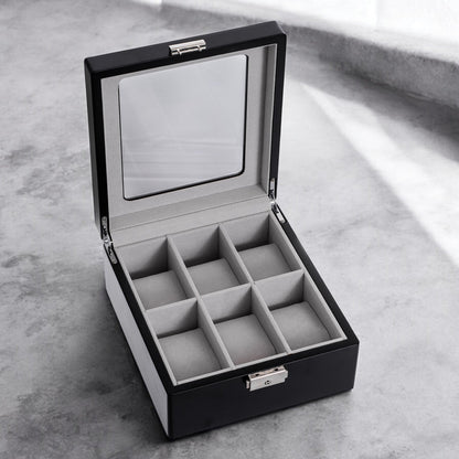 Football Personalized Wooden 6-Slot Watch Box