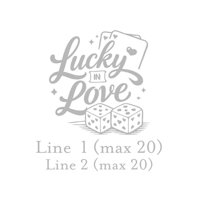Lucky in Love Vegas Personalized Glass Coaster (Set of 24)