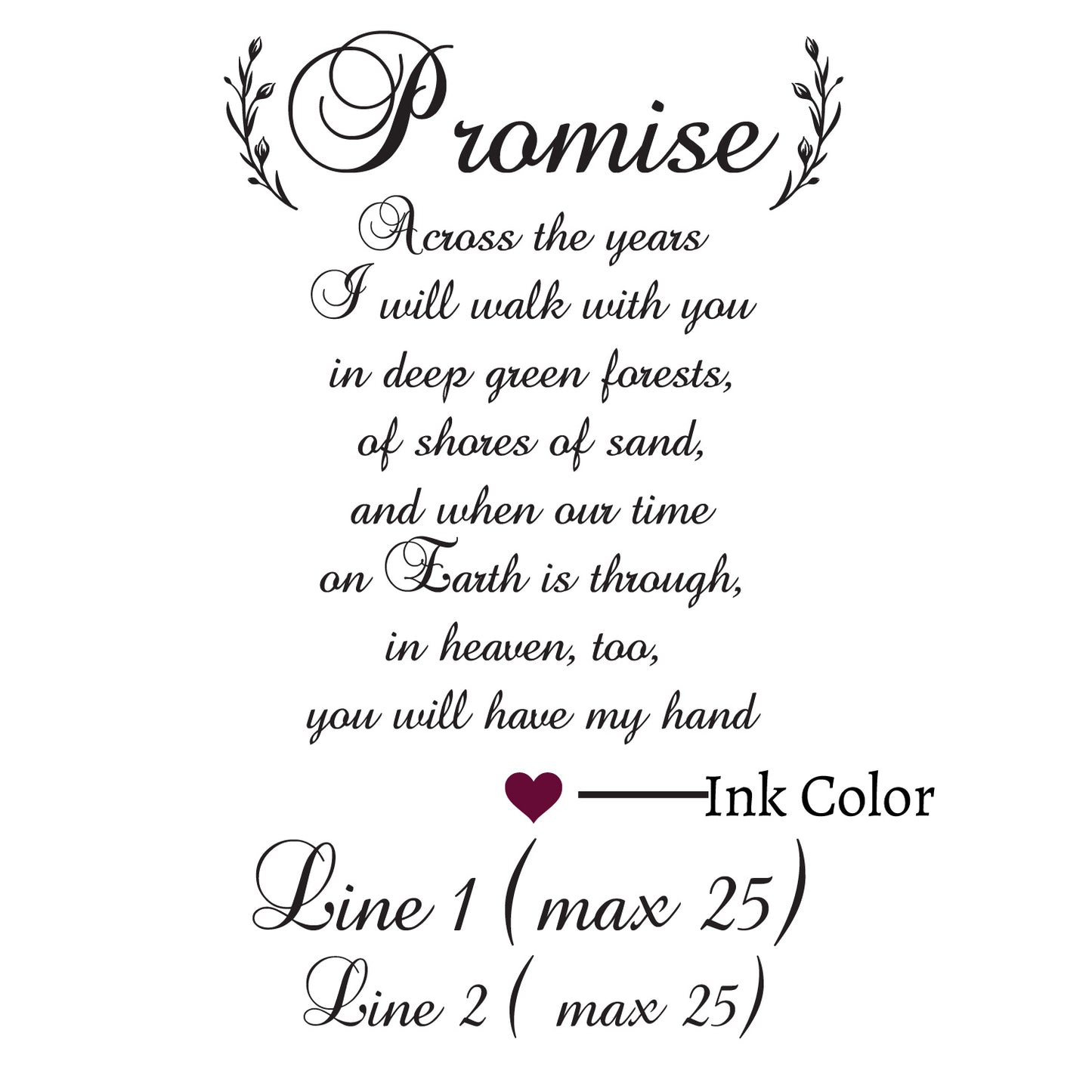 Our Promise Personalized Wedding Aisle Runner