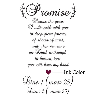 Our Promise Personalized Wedding Aisle Runner