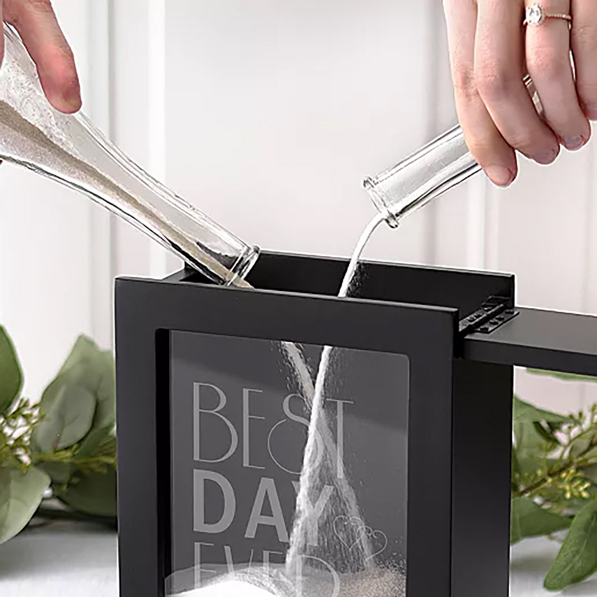 1 Corinthians 13:7 Wedding Sand Ceremony Set, Personalized 3-Piece Shadow Box Frame