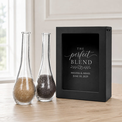 The Perfect Blend Sand Ceremony Set, Personalized Anniversary 3-Piece Shadow Box Frame