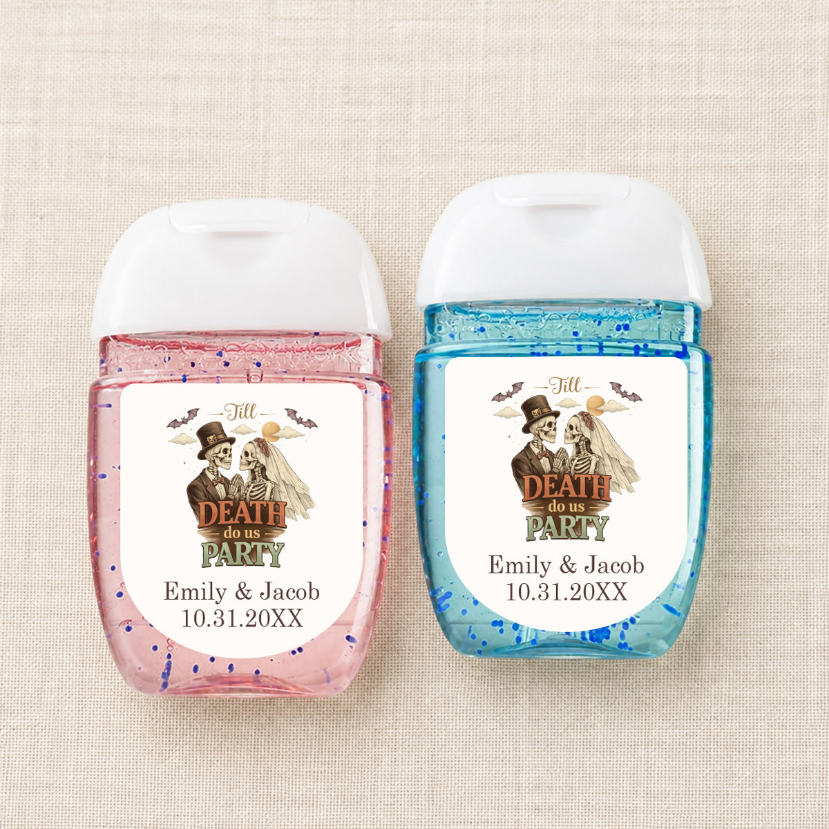 Till Death Do Us Party Personalized Loop Sanitizer Labels (Set of 20)