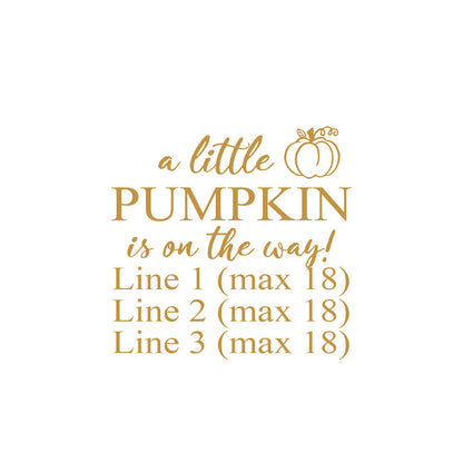 A Little Pumpkin Is On The Way Personalized Glass Coaster (Set of 24)