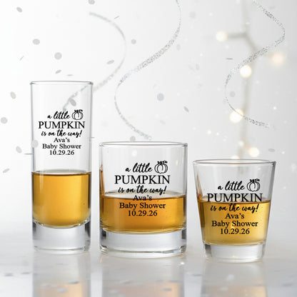 A Little Pumpkin Is On The Way Personalized Shot Glass (Set of 24)