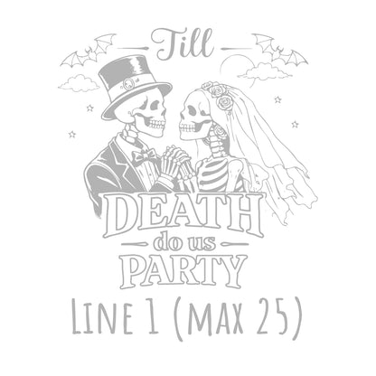 Till Death Do Us Part Personalized Clear Glass Coffee Mug (Set of 18)
