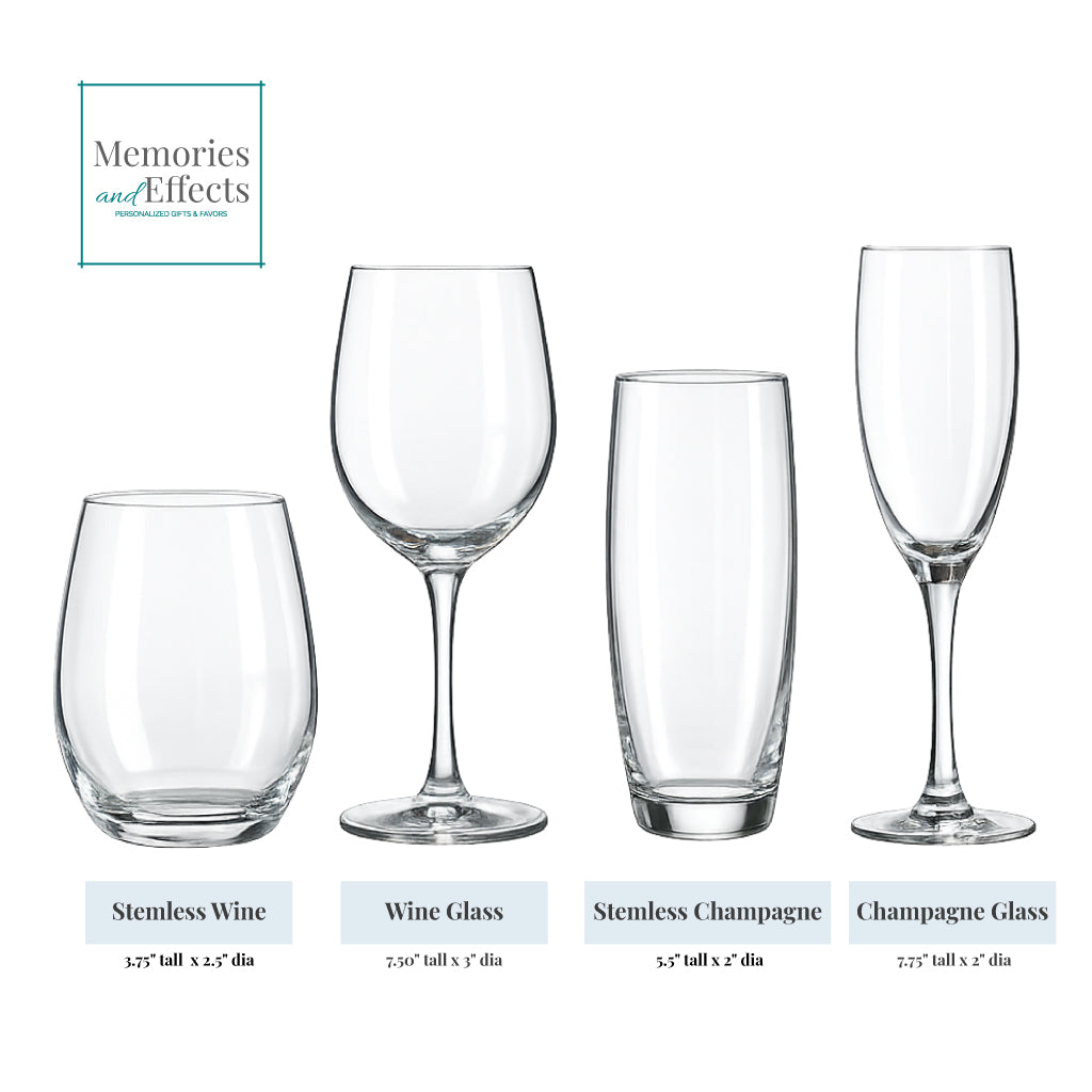 Baby Shoe Personalized 9 oz. Stemless Wine Glass (Set of 24)