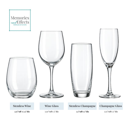 Baby Shoe Personalized 9 oz. Stemless Wine Glass (Set of 24)