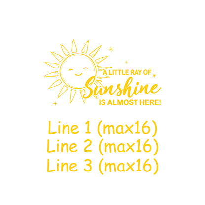 A Little Ray Of Sunshine Personalized Wine Glass (Set of 24)