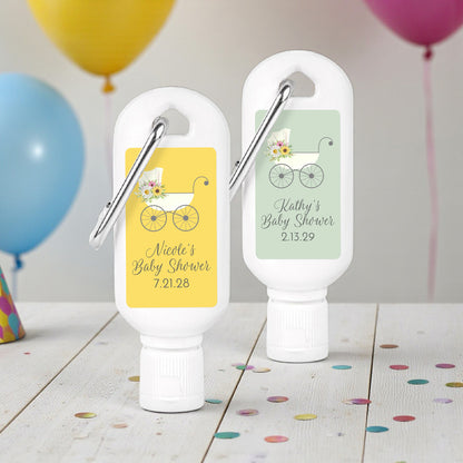 Baby Stroller Personalized Sunscreen with Carabiner (Set of 12)